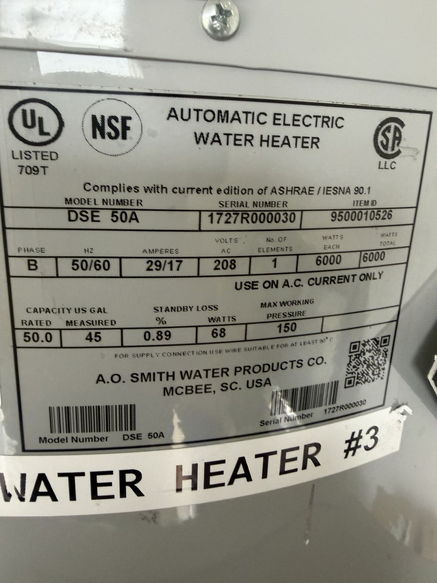 Electric Water Heater AO Smith