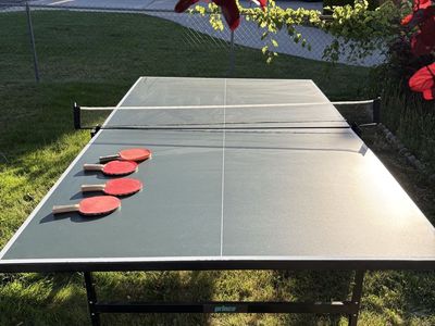 Regulation Size Foldable Ping Pong Table w/ Net & Paddles