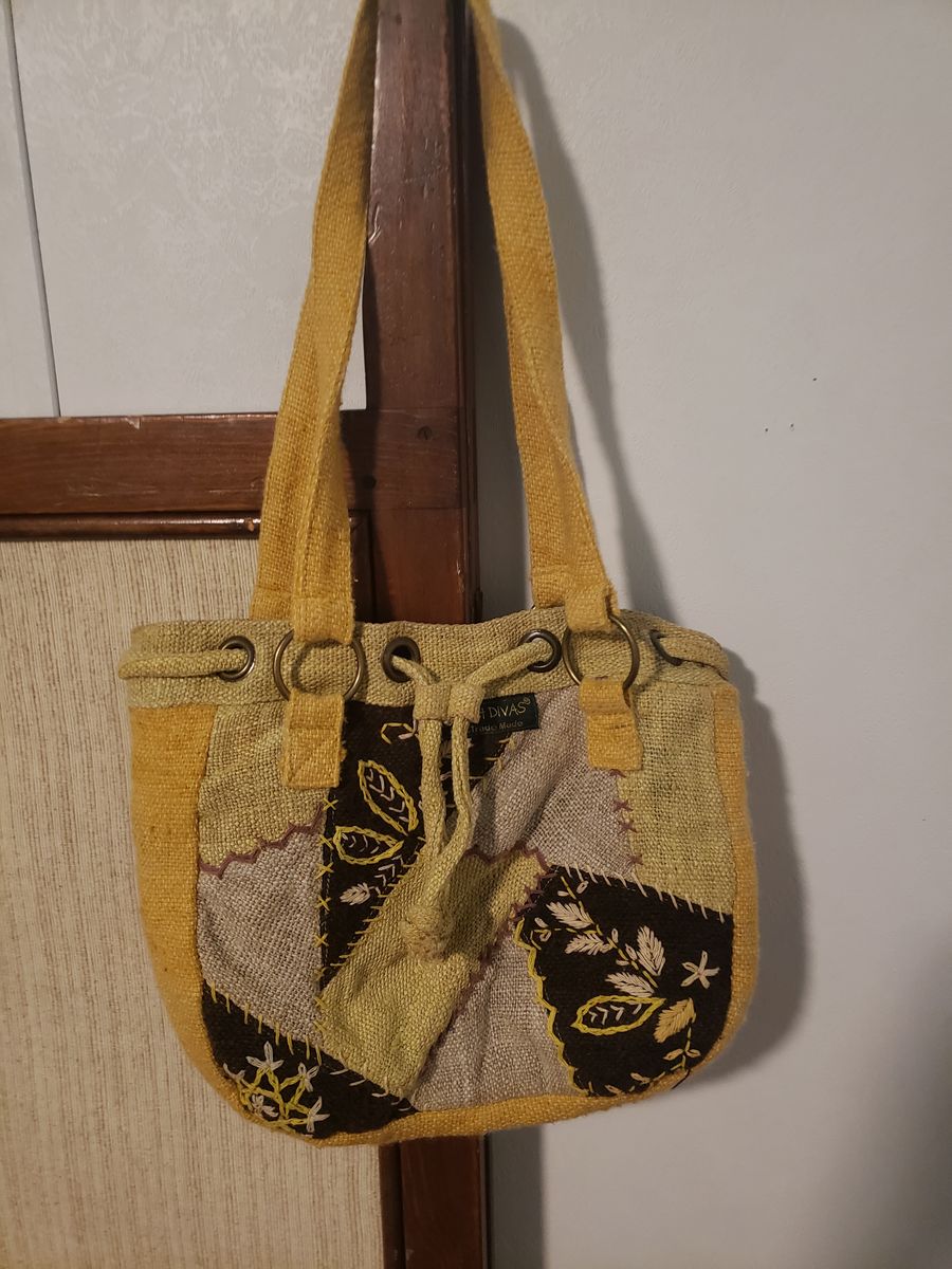 Handmade 100% Hemp Fair Trade Patchwork Shoulder Purse