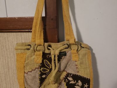 Handmade 100% Hemp Fair Trade Patchwork Shoulder Purse