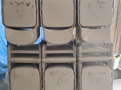 Rack for folding metal chairs