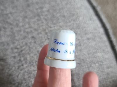 ALASKA State Flower Forget-Me-Not Thimble