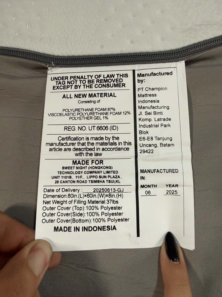 Queen 8” Memory Foam Mattress — Never Used