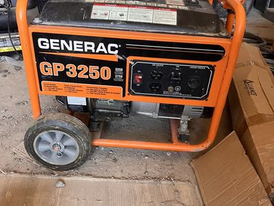 Generac GP3250 Portable Gas Generator - 3250 Running Watts / 3750 Starting Watts