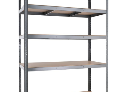NEW G-Rack Garage Shelving Units- 5 Tier Heavy-Duty Metal Industrial Shelves- 180x120x45 cm Utility