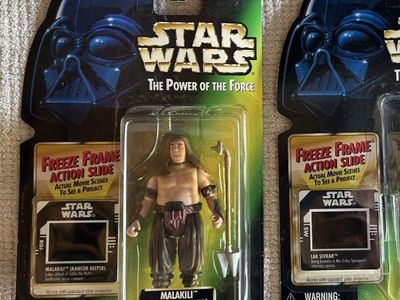 Star Wars The Power of the Force *Rare* Green Card Freeze Frame Malakili Rancor Keeper Action Figure