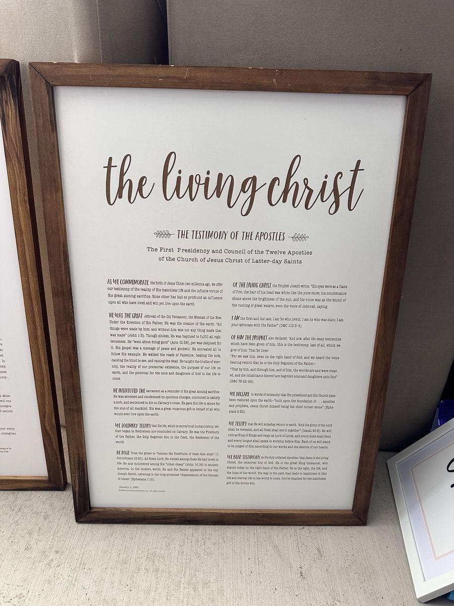 Framed “the living Christ”