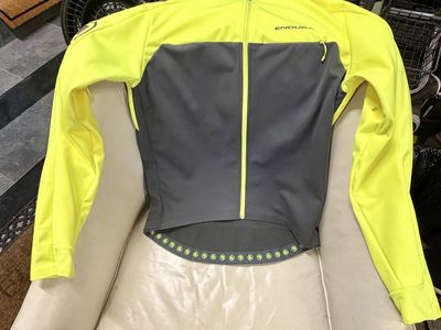Endura Men's Windchill Jacket - XL, Bright Yellow/Gray, Water Repellent Cycling Jacket