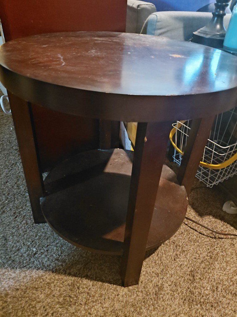 Round Wood Table