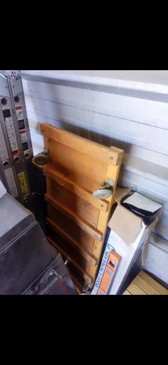 Vintage Wooden Dolly Cart with Metal Casters