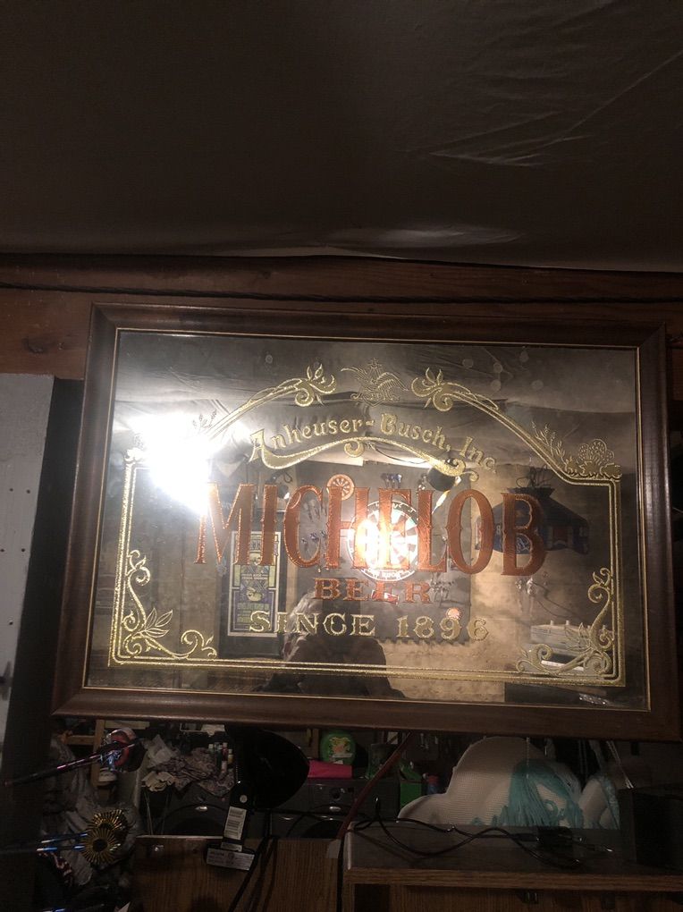 Beer Mirror's, Tins, & Lights.