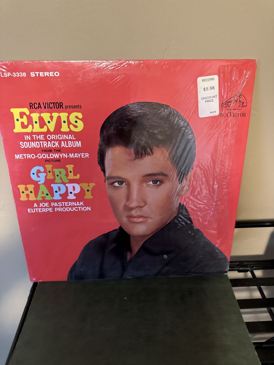 Elvis Presley Girl Happy Original Soundtrack Vinyl LP Album RCA Victor LSP-3338 Stereo Shrink Wrap