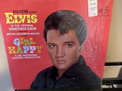 Elvis Presley Girl Happy Original Soundtrack Vinyl LP Album RCA Victor LSP-3338 Stereo Shrink Wrap