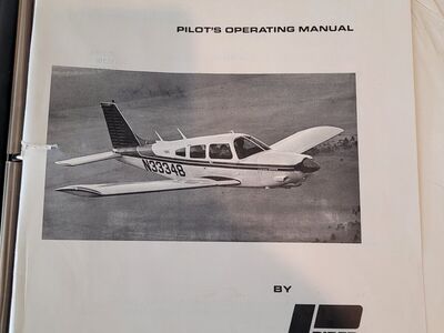 1975 PIPER Cherokee ARROW pilots operating manual