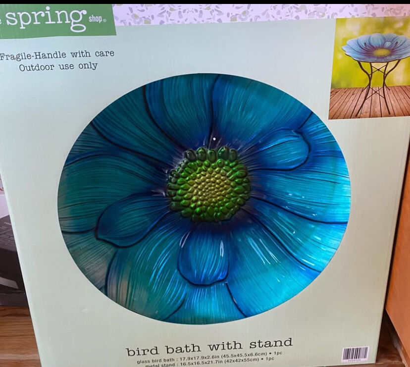 Brand new in box bird bath