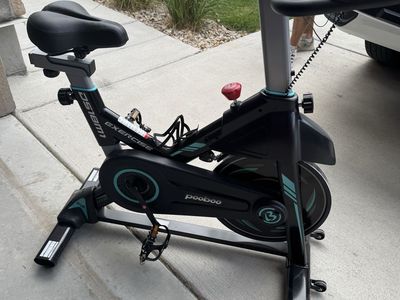 Pooboo D519BM Exercise Bike Indoor Cycling Stationary Bicycle with LCD Display