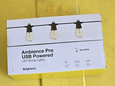 Brightech Ambience Pro USB Powered String Lights - 24 Ft Commercial Grade Waterproof String Lights, Outdoor Shatterproof