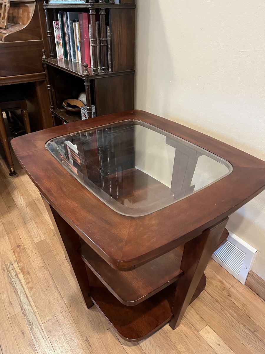 Glass end table