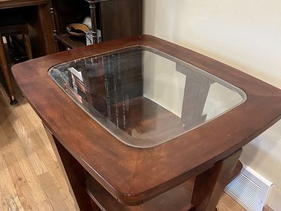 Glass end table