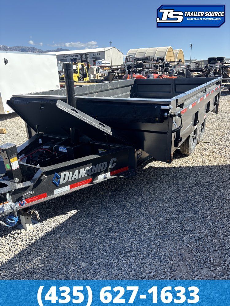 8x14 Diamond C DOD 207 Deckover Dump Trailer - 24" Sides - 15.5K GVWR -