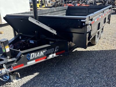 8x14 Diamond C DOD 207 Deckover Dump Trailer - 24" Sides - 15.5K GVWR -