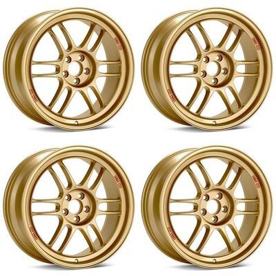 Enkei RPF1 17x9 +45 offset with 5x100 bolt pattern in GOLD 3797908045GG Subaru WRX STI FRS Scion FR-S BRZ Toyota 86 GR86
