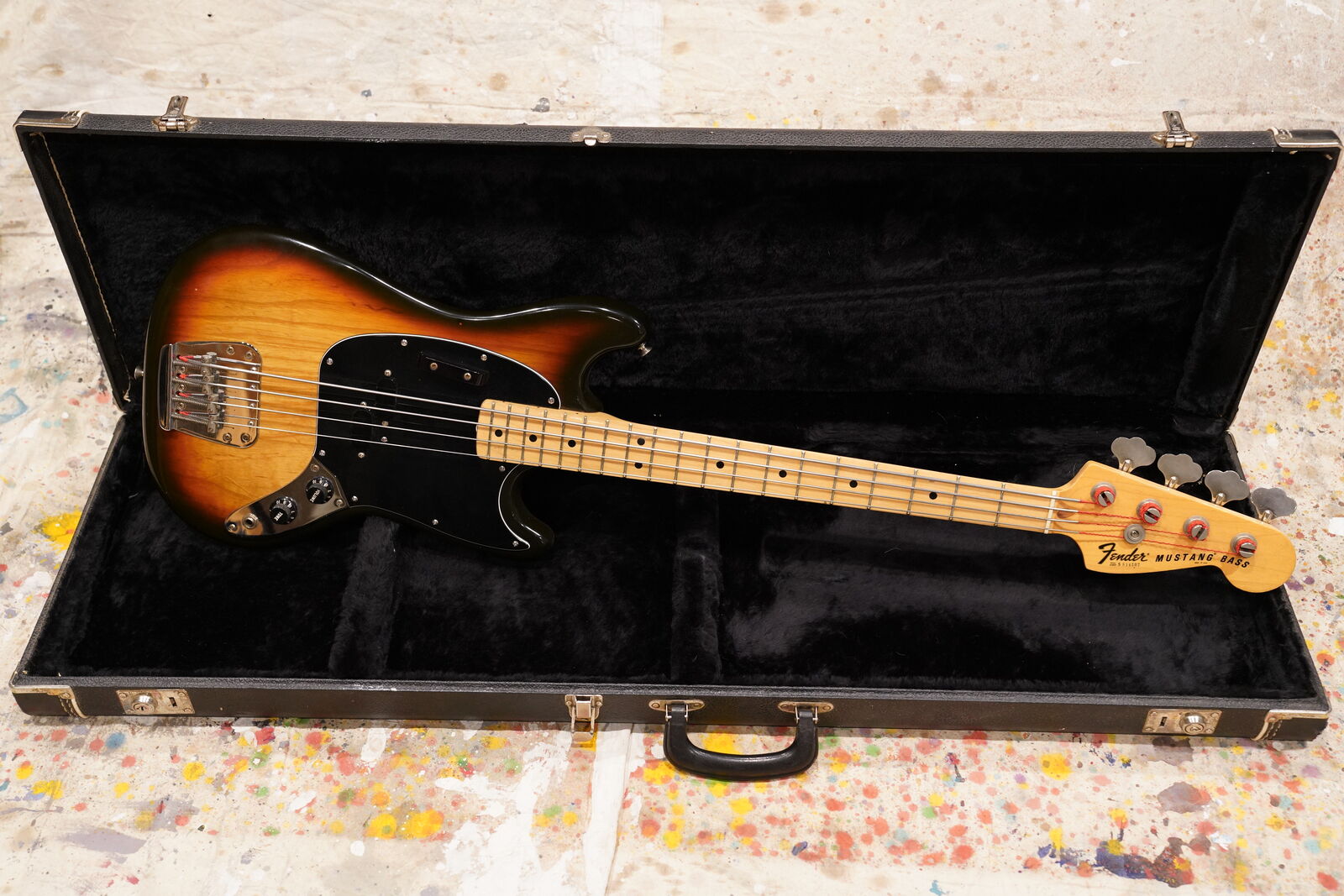 1978 Fender Mustang Bass Sunburst with Maple Fretboard