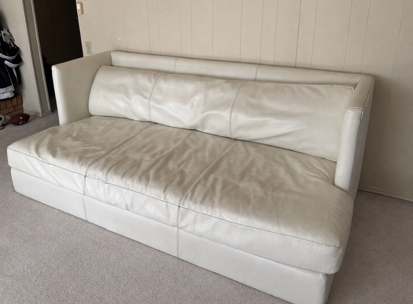 White Leather Sofa