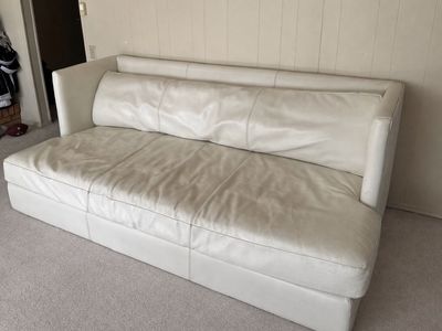 White Leather Sofa