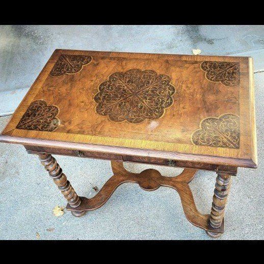 Console Table with Two Drawers, Barley Twist Legs
