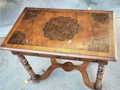 Console Table with Two Drawers, Barley Twist Legs
