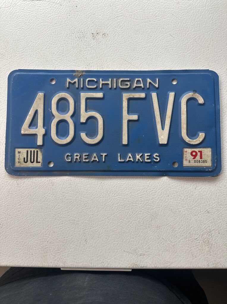 1990s Michigan License Plate