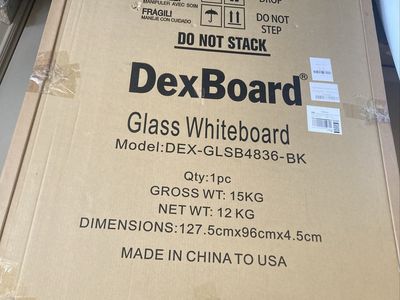 DexBoard Glass Whiteboard Model DEX-GLSB4836-BK