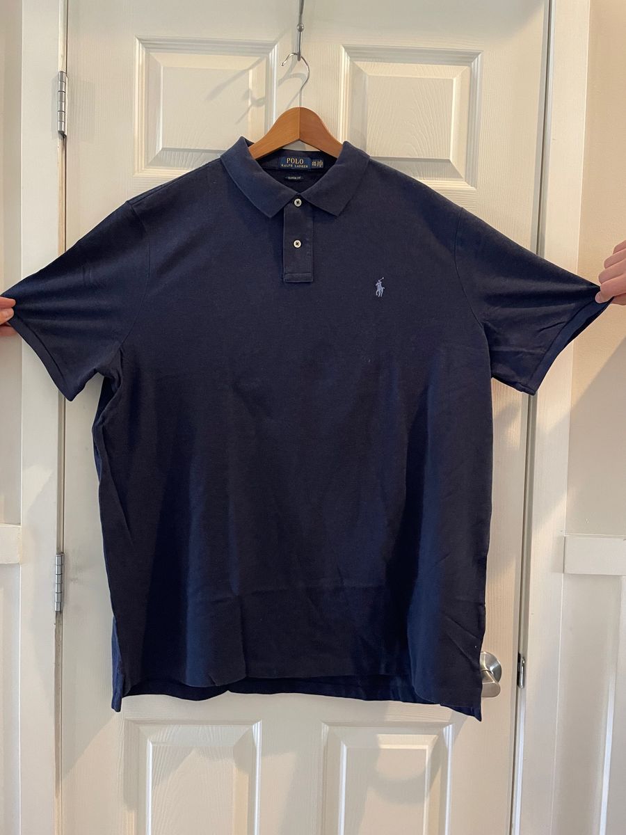 Polo Ralph Lauren Men's Classic Fit Golf Shirt - Dark Blue Heather - Size XXL, Cotton