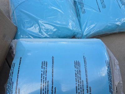 New Turquoise Blue Outdoor Patio Cushions - Set of 4 (8 total), 24x24 Still in Packaging