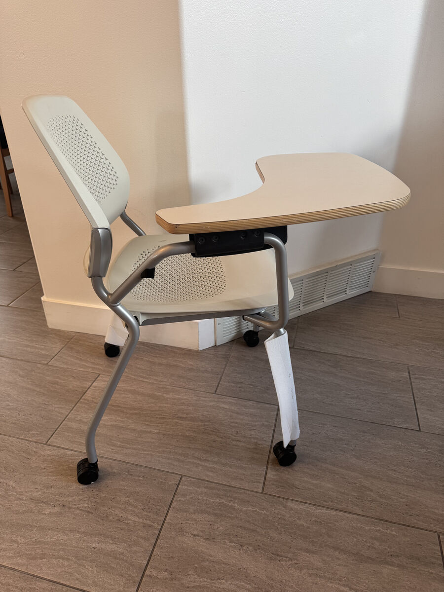Allsteel Training Chair with Writing Board and Wheels