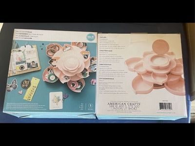 We R Memory Keepers Bloom Embellishment Storage Box Pink, Craft Organizer