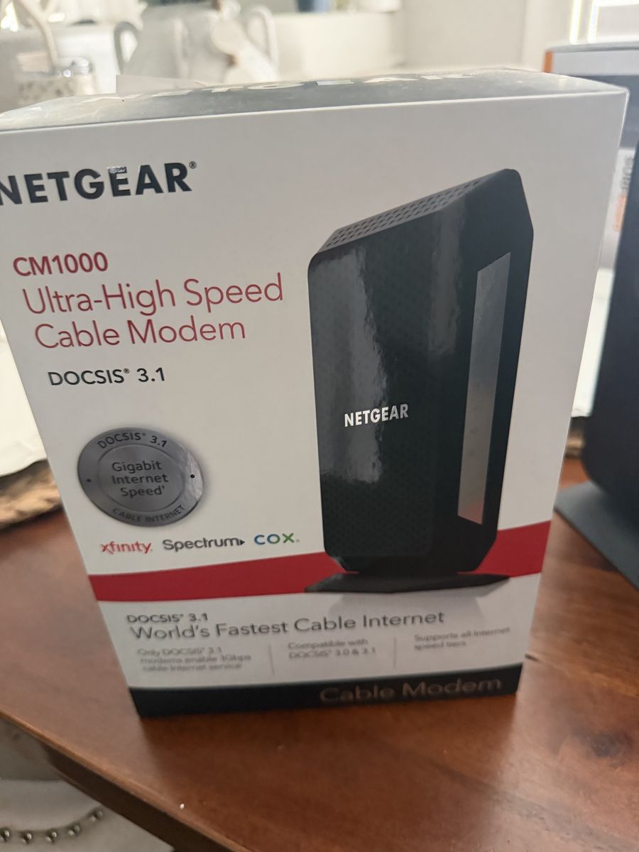 NETGEAR CM1000 Ultra-High Speed Cable Modem DOCSIS 3.1 Gigabit Internet