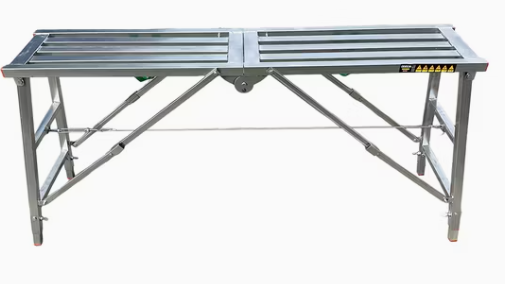 New - All Steel Thickened Double Support Portable Foldable Ladder Scaffold, Workbench.