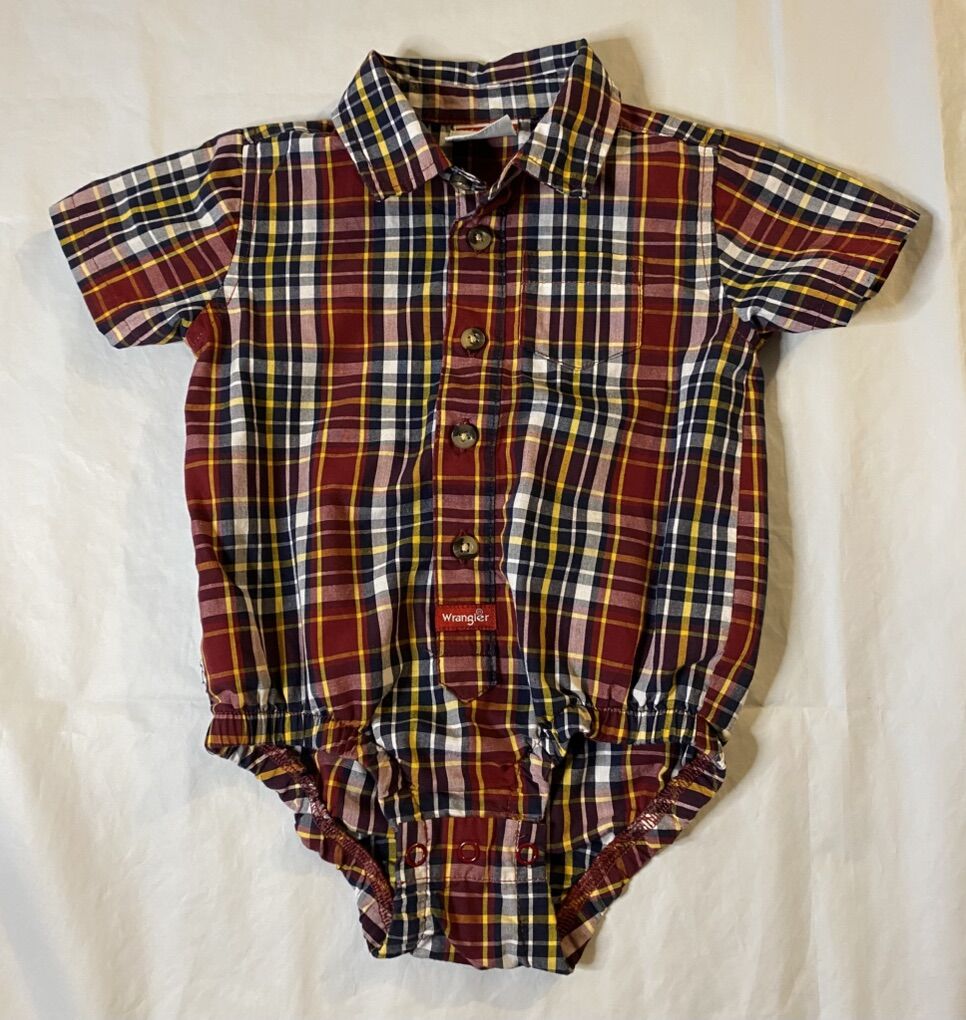 Wrangler Western Plaid Baby One piece Sz 18 Months