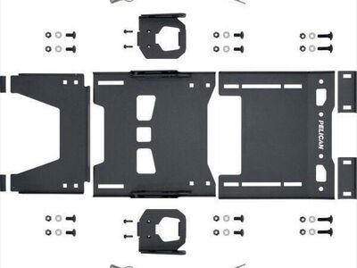 Pelican Cargo Case Side Mount (Universal) SIDEMT-001A-BLK Toyota Tacoma Jeep Wrangler Camping Hunting JK JT JL 4 Runner Cummins