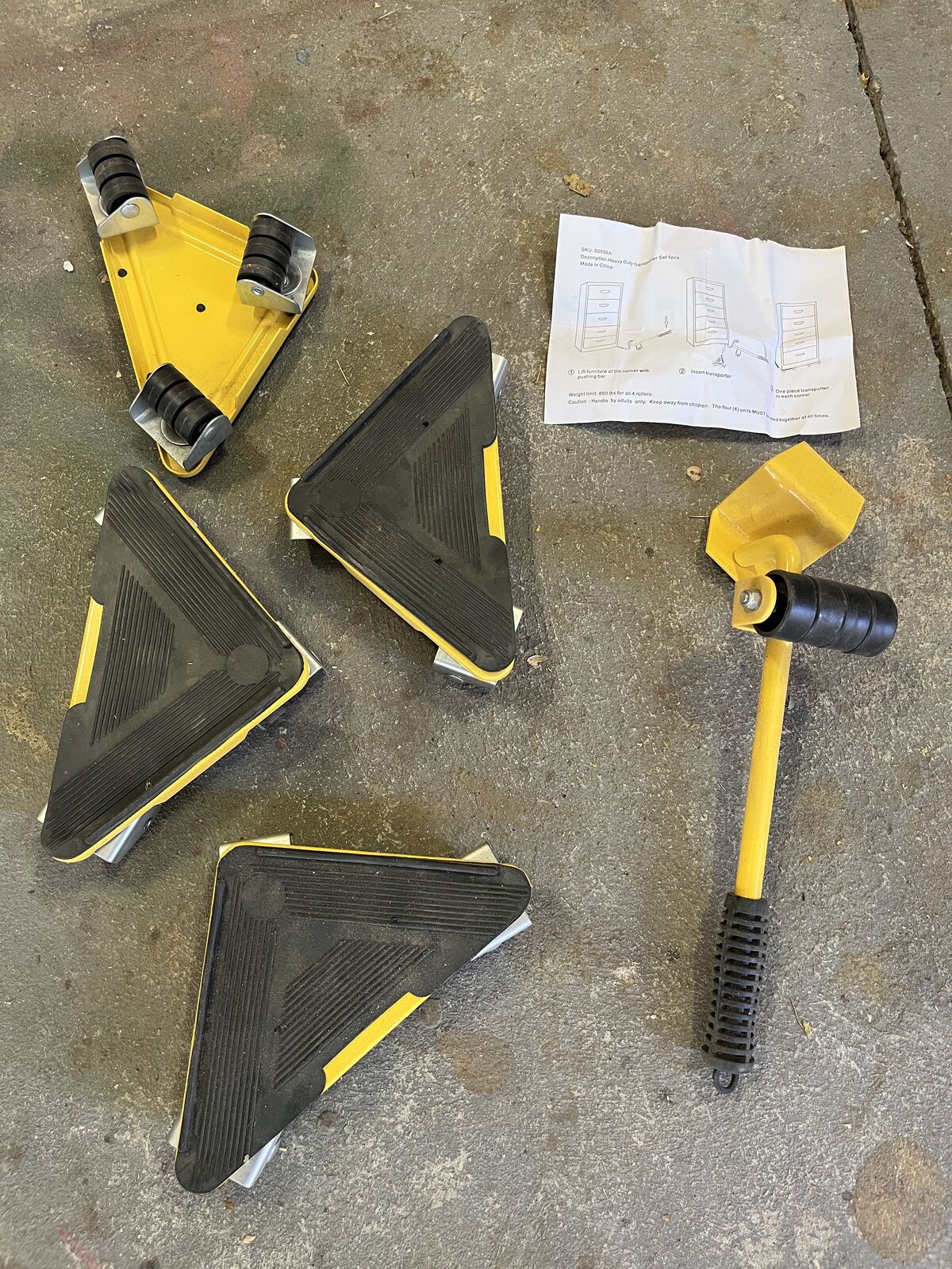 5 Piece Roller Wheel Cabinet Mover