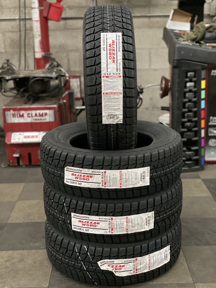 Snow | 205 65 15 Bridgestone Blizzak WS80 | Brand New | Winter Tires | 205/65r15 | Honda | Toyota | Nissan | Acura | Infiniti