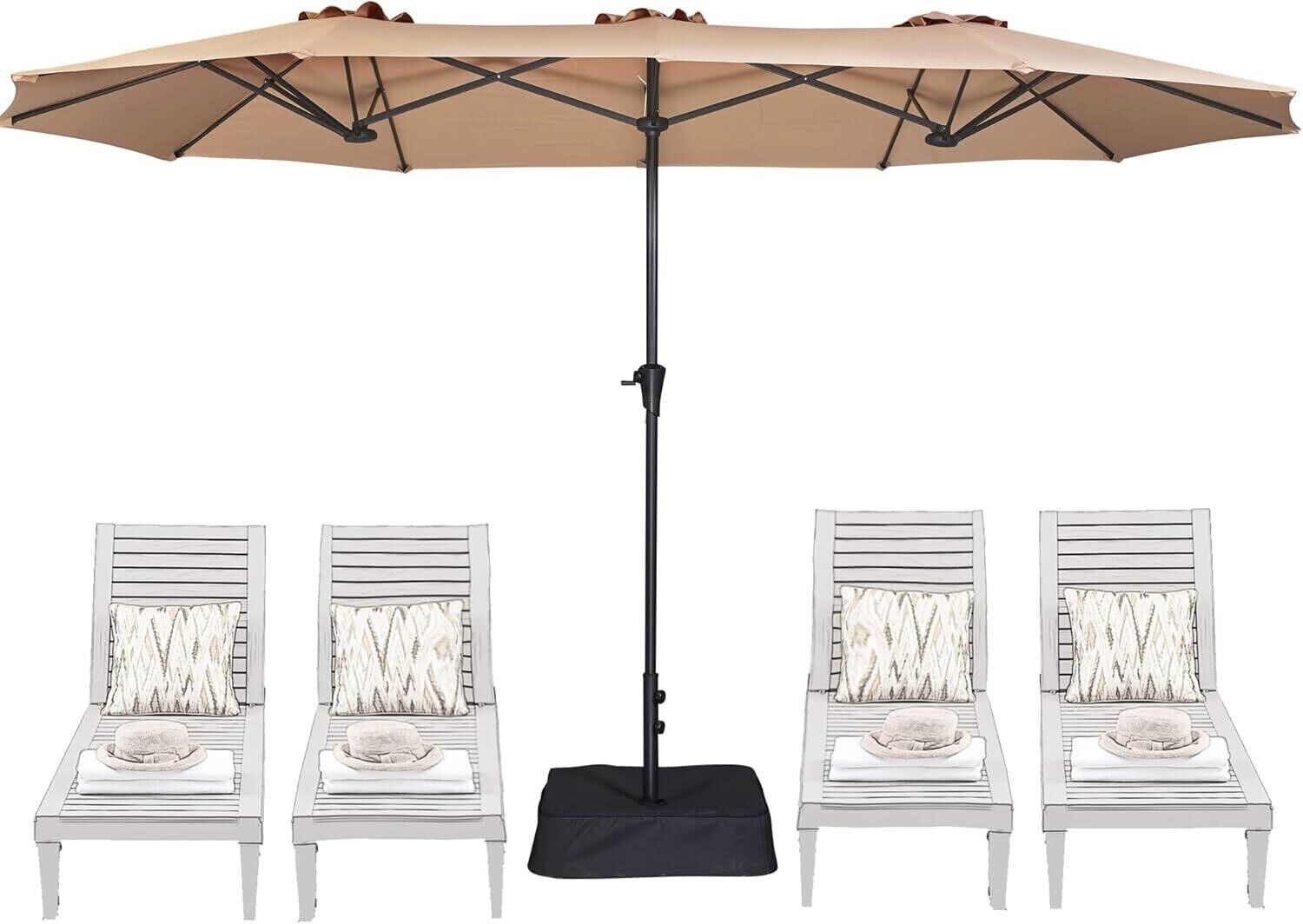 Brand New - 13FT Outdoor Patio Umbrella - Beige