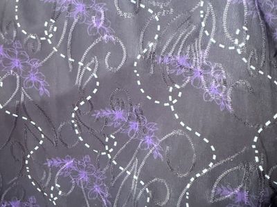 New. Purple Floral Patterned Fabric Roll - Material for Sewing & Crafts, Uncut