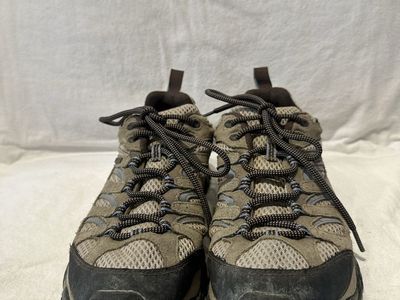 Merrell women’s size 10 dusty olive J88796 beige/blue trim Wtrprf hiking shoes