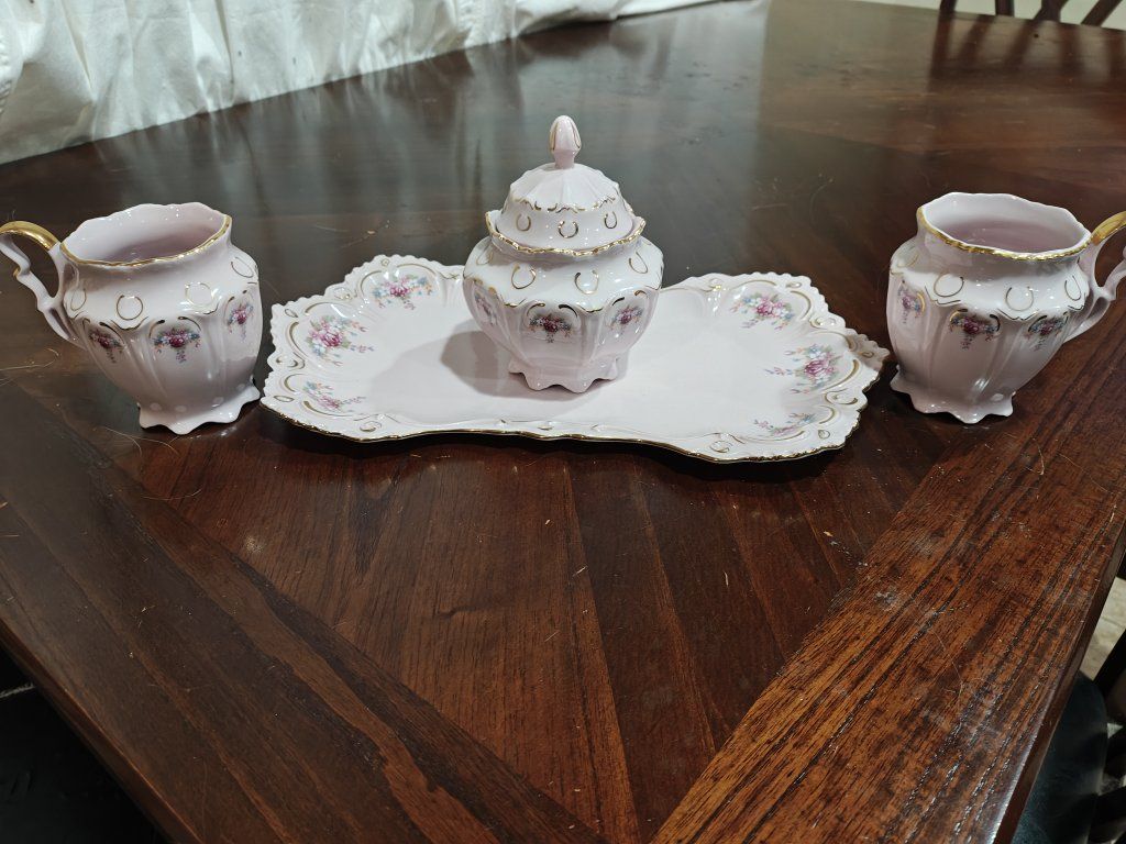 Antique 1940's H&C Pink Rosa Tea Set
