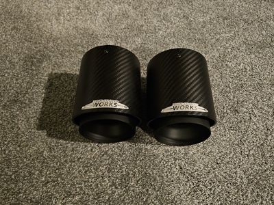 NEW Matt Carbon Fiber Exhaust Muffler Tips Fit for Mini Cooper Countryman R60 R61 | 72mm