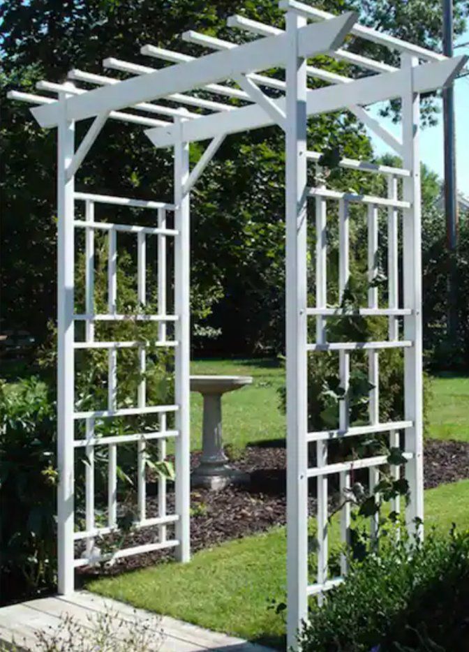 NIB White Vinyl PVC Arbor