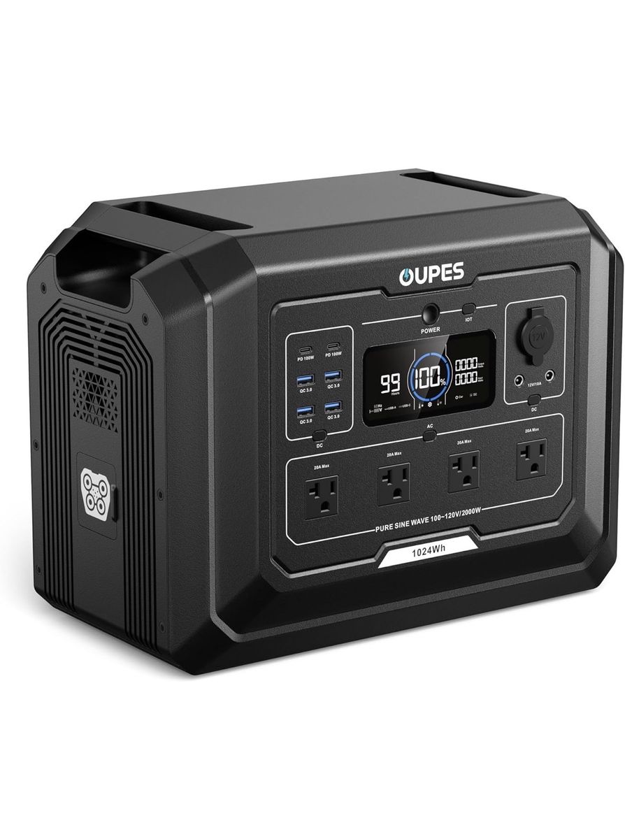 OUPES Mega 1 Home Backup & Portable Power Station | 2000W 1024Wh